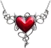 Alchemy Gothic Ketting DEVIL HEART GENEREUX Zilverkleurig