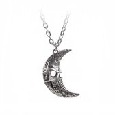 Alchemy Gothic Ketting M'ERA LUNA CRESCENS TRAGICOM MOON Zilverkleurig