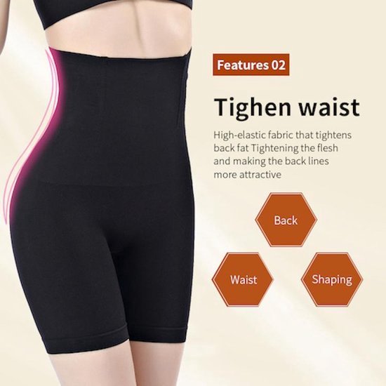 Corrigerend ondergoed voor billen, buik en dijen - corrigerend ondergoed high waist - Beige/Creme - maat M/L