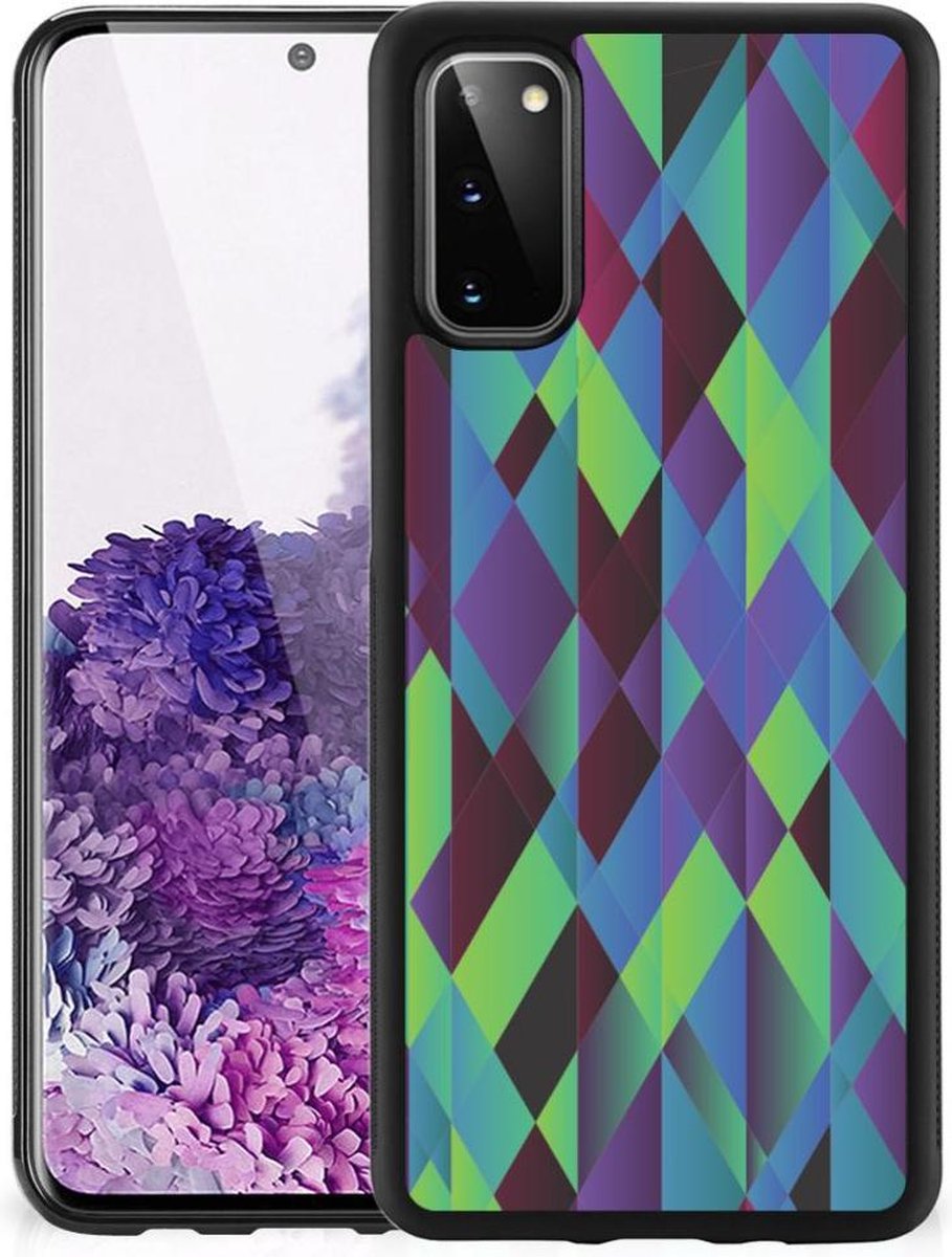 Samsung Galaxy S20 Grip Case Abstract Green Blue