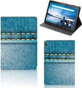 Cover Case Lenovo Tablet M10 Tablet Hoes met Standaard Design Jeans