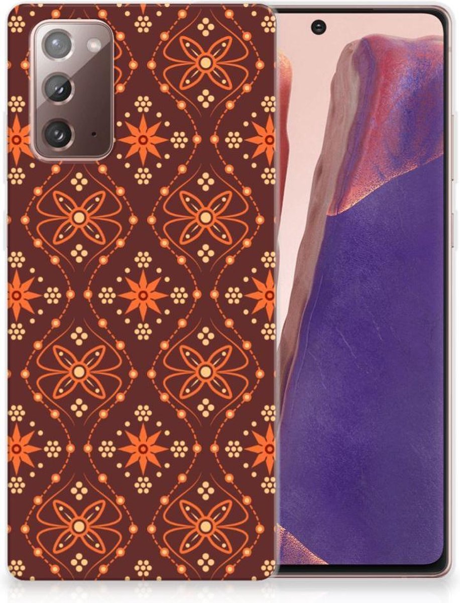 TPU Hoesje voor Samsung Note 20 TPU bumper Batik Brown