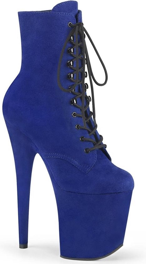 Pleaser - FLAMINGO-1020FS Plateau Laarzen, Paaldans schoenen - Paaldans schoenen - 42 shoes - Blauw