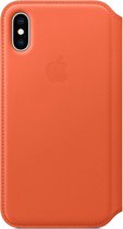Apple Hoesje Geschikt voor iPhone X / Xs - Apple Leather Folio Bookcase smartphone - oranje