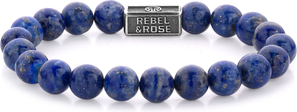 Rebel & Rose Silverbead Lapis Lazuli 925 - 8mm RR-8S002-S-21 cm