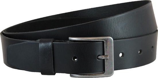 Landley Dames / Heren Jeans Riem uit echt Leer - Casual - Zwart - Riemmaat 95