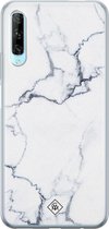 Huawei P Smart Pro hoesje siliconen - Marmer grijs | Huawei P Smart Pro case | multi | TPU backcover transparant