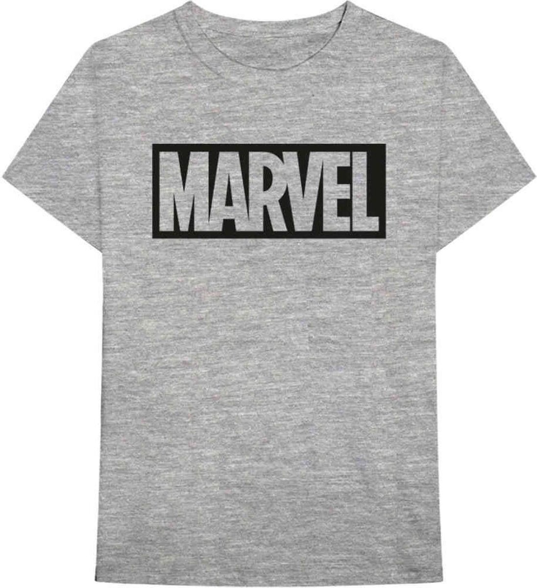 Marvel Heren Tshirt -L- Logo Grijs