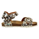 Bunnies JR Babette Beach Meisjes Sandalen - Zilver/Print - Leer - Gesp