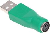 Let op type!! USB A Plug naar mini DIN6 vrouwelijke Adapter (PS/2 naar USB)(groen)