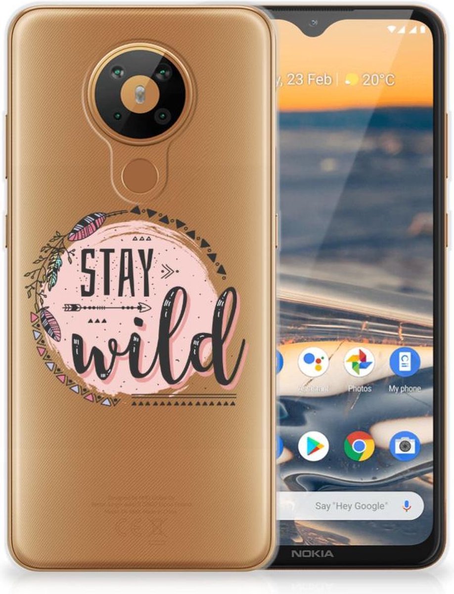 Nokia 5.3 Telefoonhoesje met Naam Boho Stay Wild
