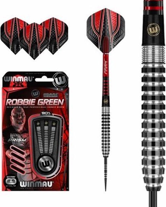 Winmau Robbie Green steeltip dartpijlen 24gr | bol