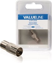 Valueline VLSB41955M Antenne-adapter F-connector Female - Coax Female Metaal