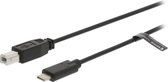 USB 2.0 Kabel USB-C Male - USB-B Male 2 m Zwart