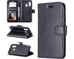 Hoesje Geschikt Voor Samsung Galaxy A40 - Bookcase - 3 pasjes - Standaardfunctie - Zwart