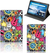 Tablet Book Cover Lenovo Tablet M10 Cover met Standaard Punk Rock