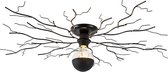 QAZQA ramuri - Landelijke Plafondlamp - 1 lichts - Ø 80 cm - Zwart -  Woonkamer | Slaapkamer | Keuken