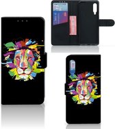 GSM Hoesje Xiaomi Mi 9 Book Cover Lion Color