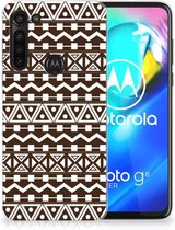 Leuk TPU Backcase Motorola Moto G8 Power Telefoon Hoesje Aztec Brown
