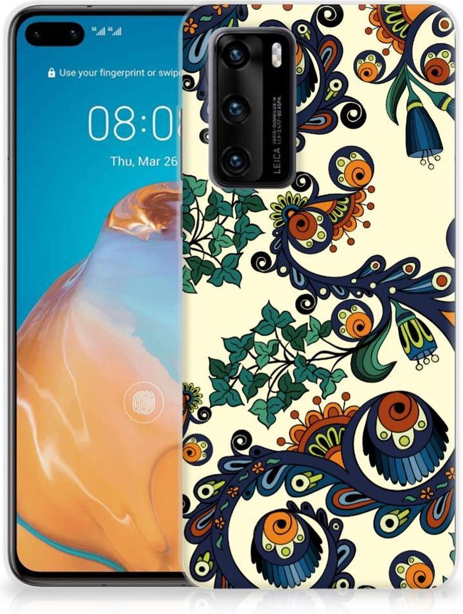 Siliconen Hoesje Huawei P40 Barok Flower
