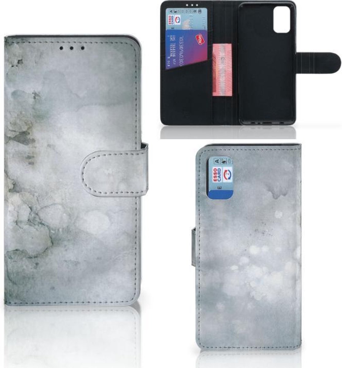 Book Case voor Hoesje Samsung Galaxy A41 Painting Grey