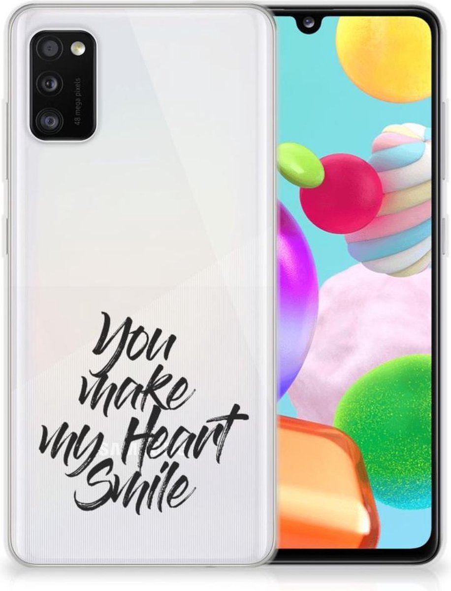 Samsung Galaxy A41 Siliconen hoesje met naam Heart Smile