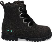 Bunnies JR Tosca Trots Meisjes Biker Boots - Grijs/Print - Leer - Veters