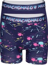 Muchachomalo boxershorts (2-pack) - heren boxers normale lengte - Retro Wave -  Maat: S