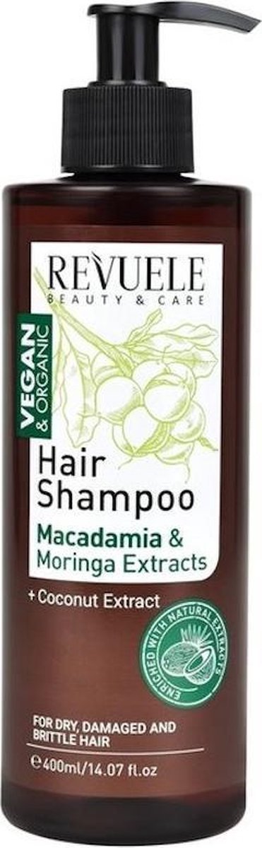 Revuele Vegan & Organic Hair Shampoo Macadamia & Moringa oil 400ml.