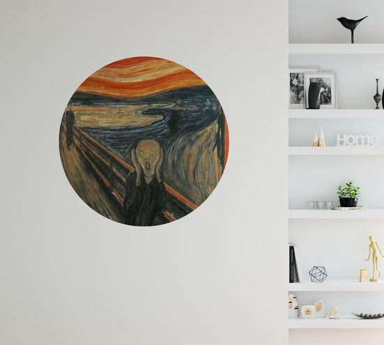 The Scream, Edvard Munch - Photo sur papier peint Circle - ⌀ 40 cm