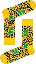 Happy Socks Sokken Multi Leopard Socks Geel Maat:41-46