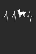 Chihuahua Journal - Chihuahua Notebook 'Dog Heartbeat' - Gift for Chihuahua Lovers: Unruled Blank Journey Diary, 110 page, Lined, 6x9 (15.2 x 22.9 cm)