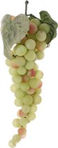Witte nepfruit druiventrossen 28 cm - Namaakfruit/nepfruit voor wijn thema decoraties