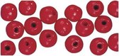 Rode hobby kralen van hout 6mm - 115x stuks - DIY sieraden/armbandjes/kettingen maken
