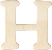 Houten letter H 4 cm