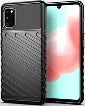 Case2go - Hoesje geschikt voor Samsung Galaxy A41 - Schokbestendige TPU Back Cover - Zwart