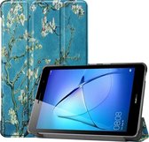 Huawei MatePad T8 Tri-Fold Book Case - Witte Bloesem