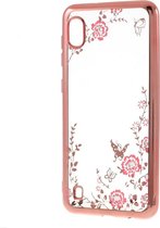 Samsung Galaxy A10 - hoes, cover, case - TPU - Bloemen en vlinders