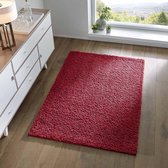 Hoogpolig vloerkleed effen Spectrum - rood 90x300 cm