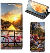 Telefoon Hoesje OPPO Reno3 | A91 Bookcase Amsterdamse Grachten