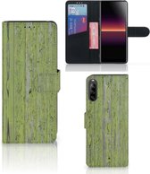 Wallet Book Case Sony Xperia L4 Telefoon Hoesje Green Wood