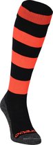 Brabo - BC8530D Socks Rugby Black/Neon Orange - Black/Orange - Unisex - Maat 31-35