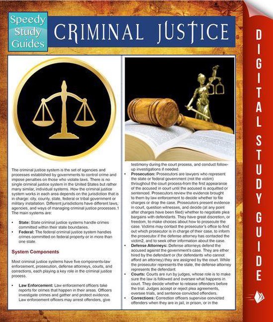Criminal Justice (Speedy Study Guides) - cover