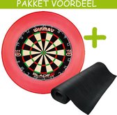 Dartbaan Basic - Blade 5-60 x 300 -Rubberen Surround - (Rood)