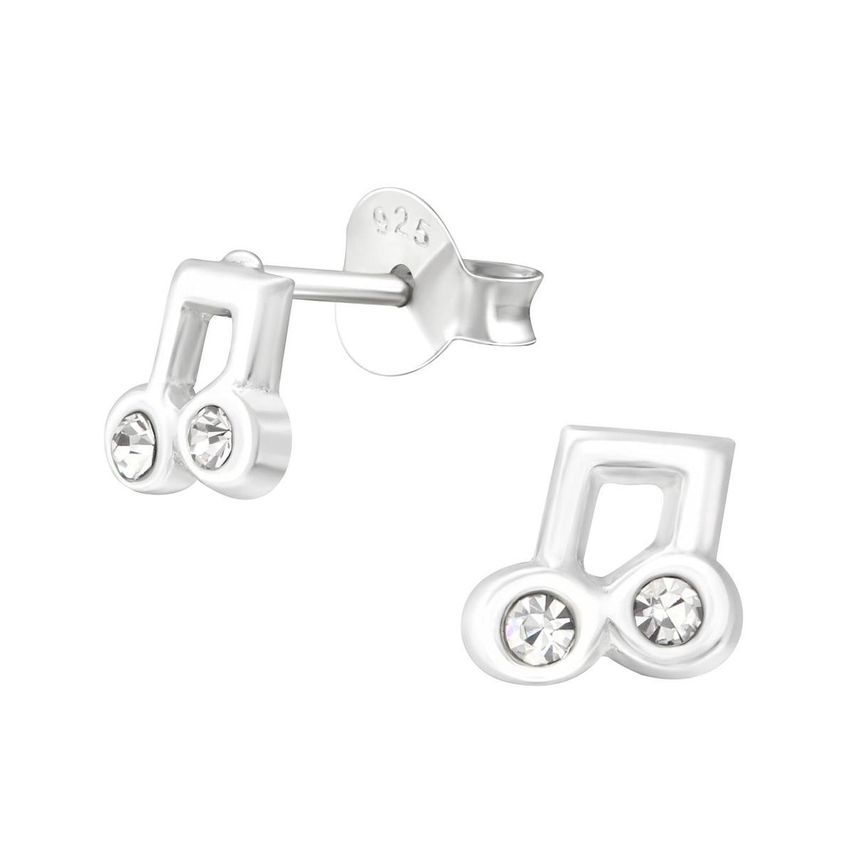 WeLoveSilver - kinderoorbellen zilver - muzieknoten - 925 zilver