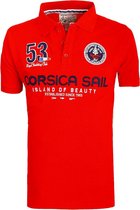 Geographical Norway Polo Shirt Rood Corsica Sail Kibutz - M