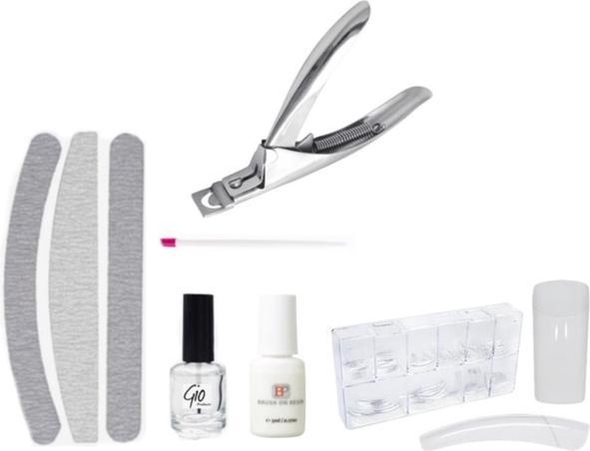 Goedkoopste Kunstnagel Starterspakket manicure Set - Transparant / Clear 100 stuks - SUPER DEAL!