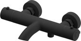 Adema Calypte thermostatische badkraan opbouw mat Zwart
