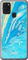 Samsung Galaxy A21s Hoesje Transparant TPU Case - Endless Azure #ffffff