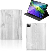 Standcase Hoesje iPad Pro 11 (2020) Hoes met Magneetsluiting Wit Hout